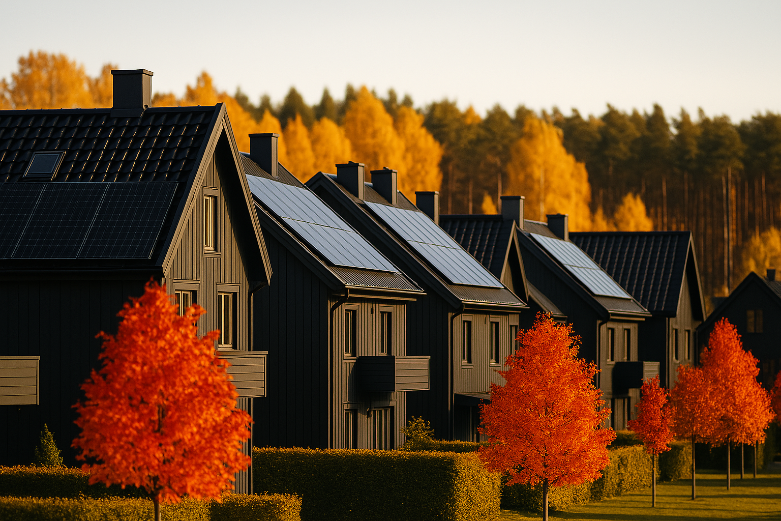 Solceller på villor
